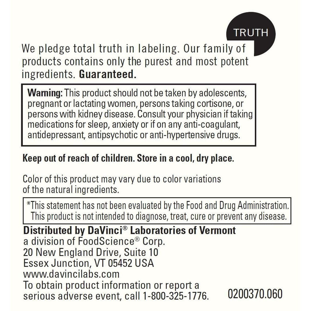 Davinci Labs Melatonin - 3 60 Capsules - The Oasis of Health