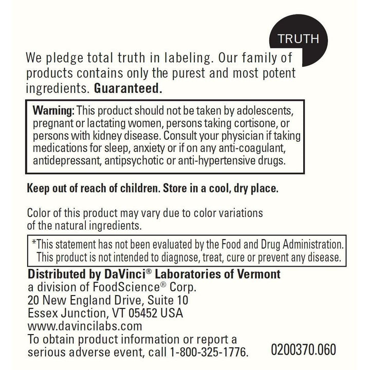 Davinci Labs Melatonin - 3 60 Capsules - The Oasis of Health