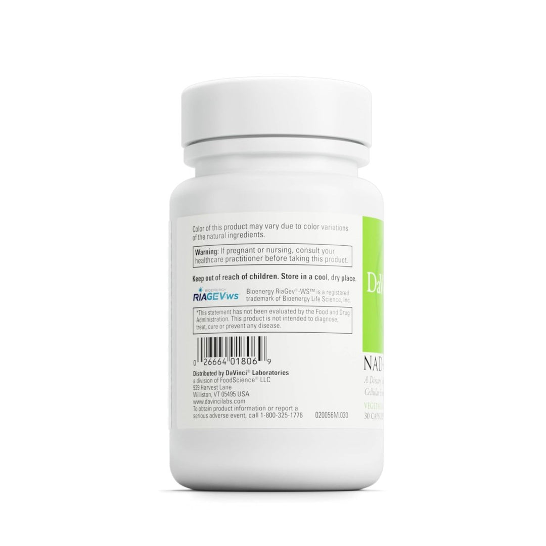 DAVINCI Labs NAD+ Activate - NAD Supplement with Vitamin C & Niacin - Helps Support Brain Health, Cellular Energy & More* - Vegetarian, Gluten - Free & Soy - Free - 30 Capsules - The Oasis of Health