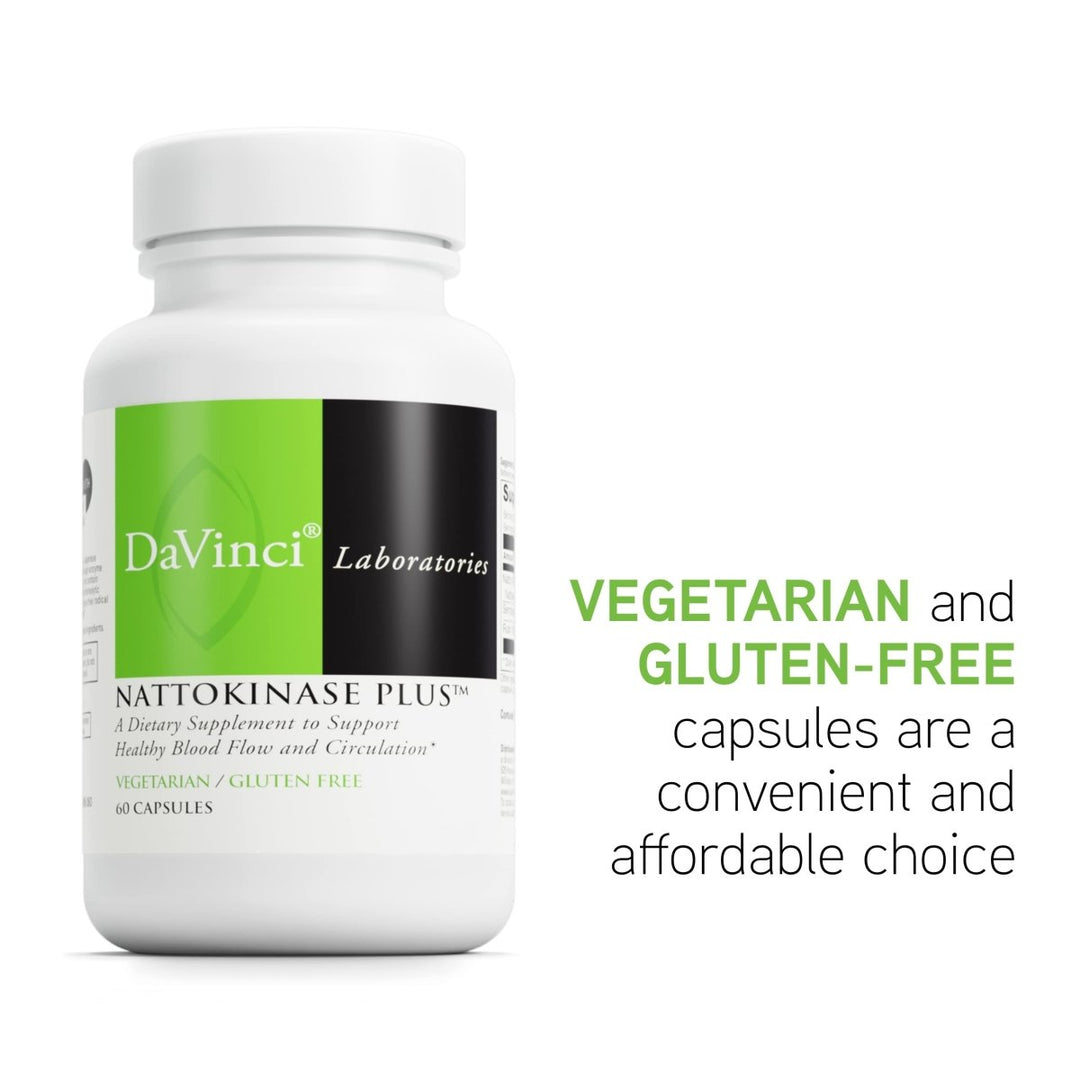 DaVinci Labs Nattokinase Plus - Support Healthy Blood Flow & Vascular Health - 60 Vegetarian Capsules - The Oasis of Health