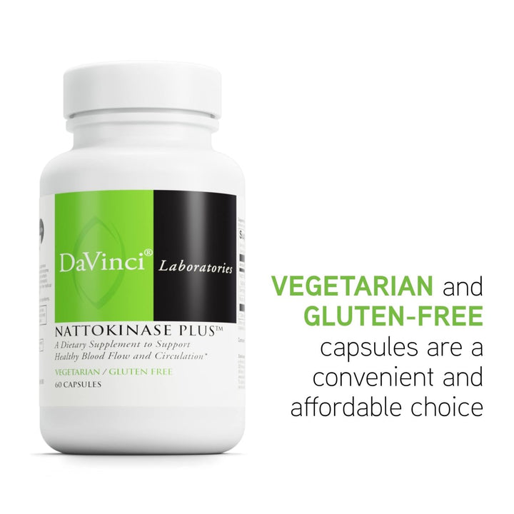 DaVinci Labs Nattokinase Plus - Support Healthy Blood Flow & Vascular Health - 60 Vegetarian Capsules - The Oasis of Health