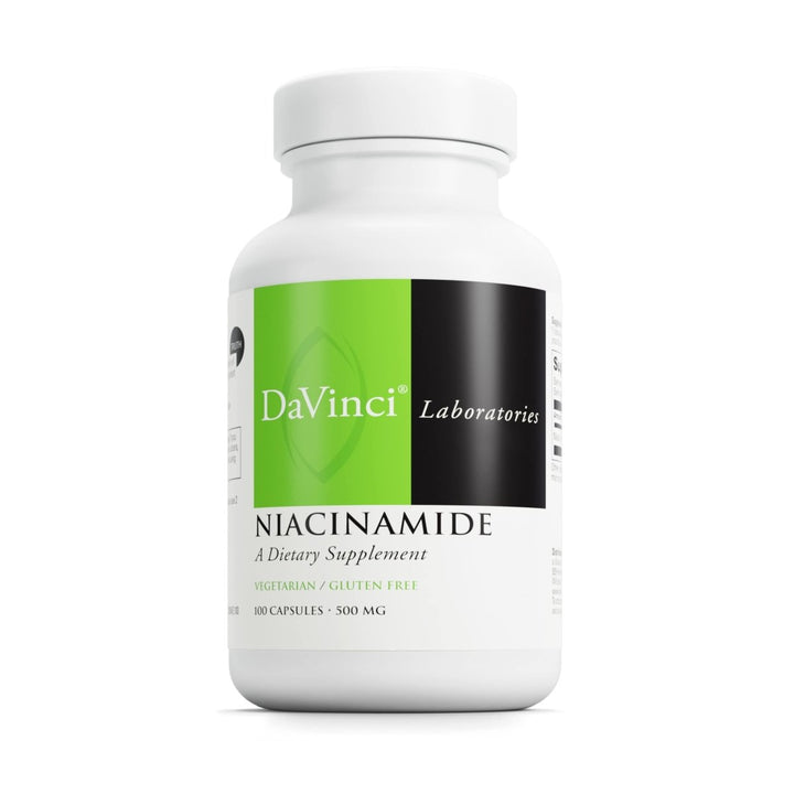 DAVINCI Labs Niacinamide - Dietary Supplement with Vitamin B3 to Support Fat Metabolism, Circulation and Healthy Skin* - with 500 mg Niacinamide per Serving - Gluten - Free - 100 Vegetarian Capsules - The Oasis of Health