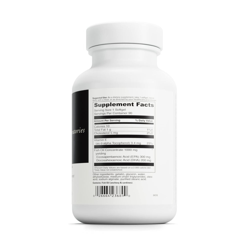 DaVinci Labs Omega - 3 1000 - Dietary Supplement to Maintain Already Normal Cholesterol Levels and Support Immune System, Hair and Skin* - Gluten - Free - 90 Enteric Coated Softgels - The Oasis of Health