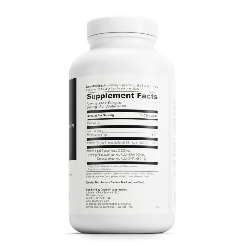 Davinci Labs Omega 3 HP - D 120sg - The Oasis of Health