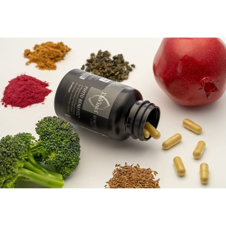 DAVINCI Labs Phyto Benefits - Dietary Supplement to Support Detox, Metabolic Health and Immune System Function* - with Broccoli Sprouts, Quercetin and More - Gluten - Free - 30 Vegetarian Capsules - The Oasis of Health
