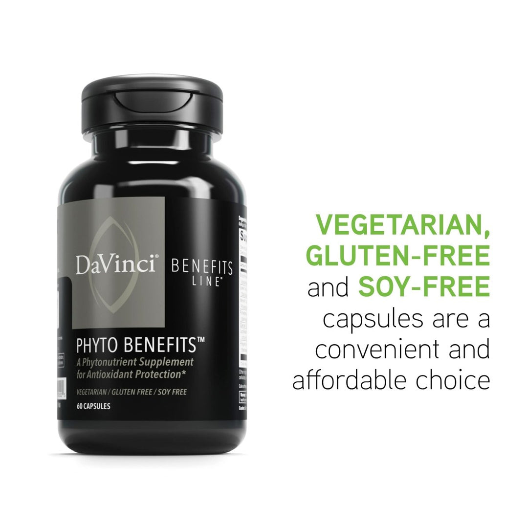 DAVINCI Labs Phyto Benefits - Dietary Supplement to Support Detox, Metabolic Health and Immune System Function* - with Broccoli Sprouts, Quercetin and More - Gluten - Free - 60 Vegetarian Capsules - The Oasis of Health