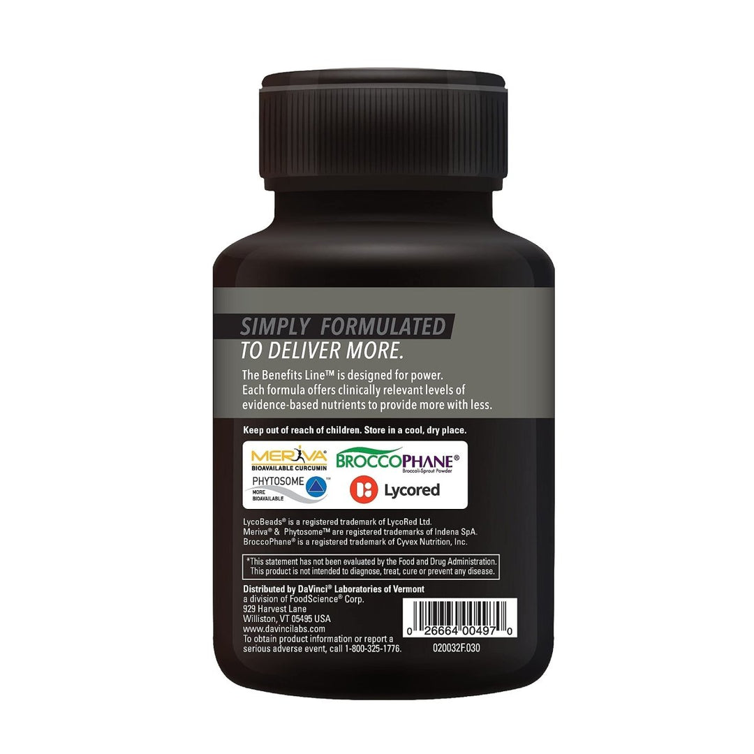 DAVINCI Labs Phyto Benefits - Dietary Supplement to Support Detox, Metabolic Health and Immune System Function* - with Broccoli Sprouts, Quercetin and More - Gluten - Free - 30 Vegetarian Capsules - The Oasis of Health