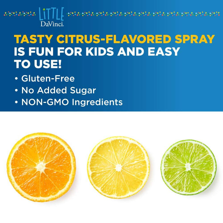 DaVinci Labs Sleep Tight - Kids Melatonin Supplement to Support Restful Sleep, Focus, Cognitive Health and Social and Verbal Skills* - with 3mg Melatonin - Citrus Flavor - 30ml, 75 Servings - The Oasis of Health