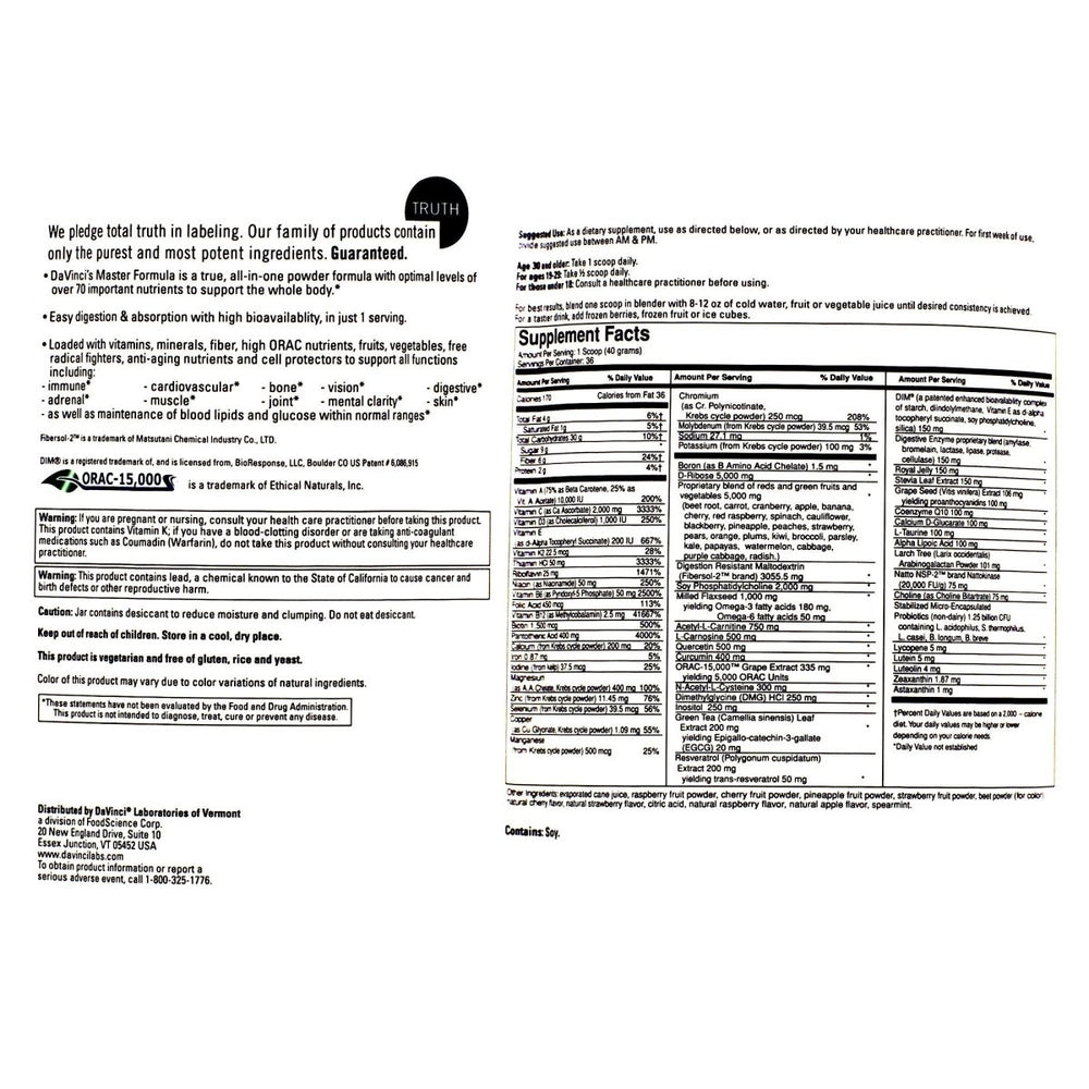 Davinci Labs - Spectra Infinite Nutrition 1.44 kg [Health and Beauty] by DaVinci Laboratories of Vermont - The Oasis of Health