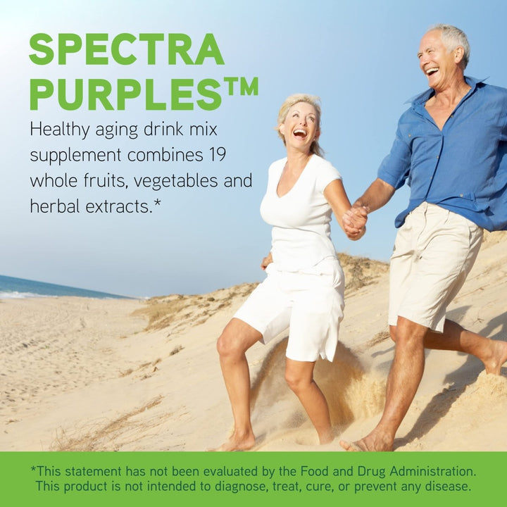 DAVINCI Labs Spectra Purples - Drink Mix Supplement with Antioxidants to Support Healthy Aging, Cognitive Function, Skin and Immune Health - with Protein - Vegetarian - Gluten - Free - 30 Servings - The Oasis of Health