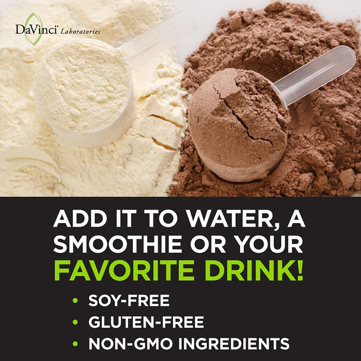 DAVINCI Labs Vegan Protein - Protein Powder Supplement for Weight Support, Muscle and Tissue Repair* - with Pea, Flax Seed, and More - Creamy Vanilla Flavor - Soy and Gluten - Free - 447g, 15 Servings - The Oasis of Health
