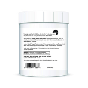 DAVINCI Labs Vegan Protein - Protein Powder Supplement for Weight Support, Muscle and Tissue Repair* - with Pea, Flax Seed, and More - Creamy Vanilla Flavor - Soy and Gluten - Free - 447g, 15 Servings - The Oasis of Health