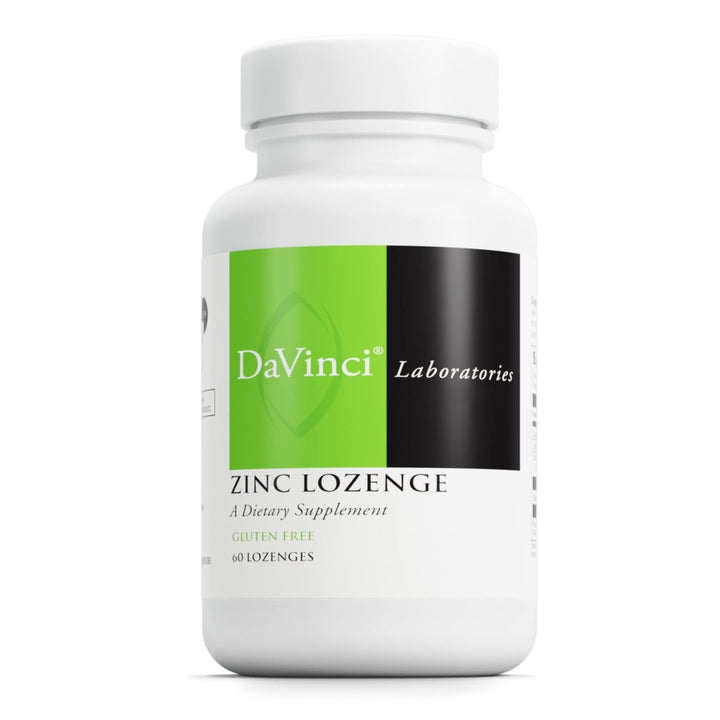 DaVinci Labs Zinc Lozenge - Dietary Supplement to Support Fertility, Immunity, Joint Health and Skin* - with 23 mg Zinc per Serving - Gluten - Free - Lemon Flavor - 60 Lozenges - The Oasis of Health