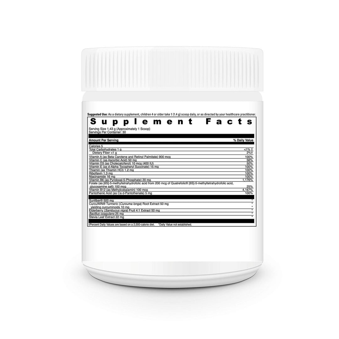 DAVINCI Little Mightiest Vite with Probiotics and Prebiotics - Supports Immune System, Gut Health and Healthy Brain* - with Vitamin C, A, D3, E, and More - Fruit Punch Flavor - 42 g, 30 Servings - The Oasis of Health