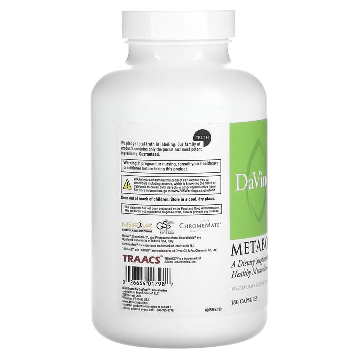 Davinci Metabolic Multi 180 Capsules - The Oasis of Health