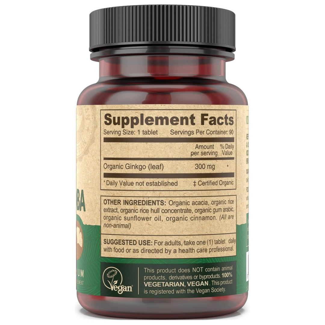 Deva Ginkgo Biloba Organic Vegan 90 Vtabs - VA0052 - The Oasis of Health