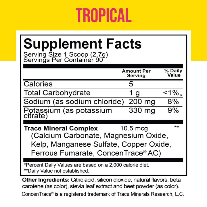 Dr. Price's Vitamins Electrolyte Mix Tropical 90 Servings 8.5 oz - VZ0006 - The Oasis of Health