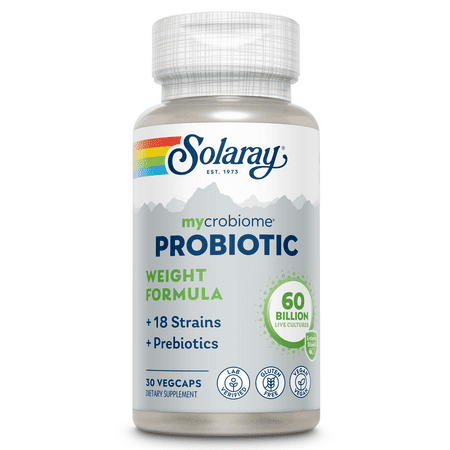 Solaray Mycrobiome Weight Formula | Specially Formulated for Weight Health | Supports Normal Appetite  Energy Levels & More | 50 Billion CFU | 30 ct