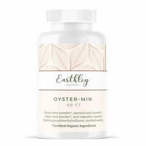 Earthley Oyster - Min, All Natural Mineral Supplement with Zinc, Selenium, Iodine, B12, Copper, Iron & Trace Minerals 100% Pure Oysters (60 Capsules) - The Oasis of Health