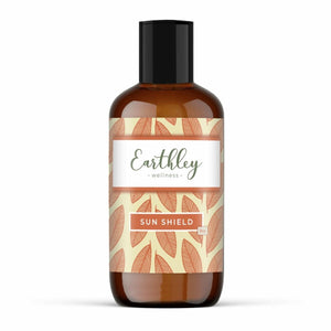 Earthley Wellness, All Natural Sun Shield, Protective Lotion Against Cellular Damage, Soothes Skin, Nourishes Skin, Blocks Free Radicals, and Protects Skin from Redness, Wrinkles, and Damage (8oz) - The Oasis of Health