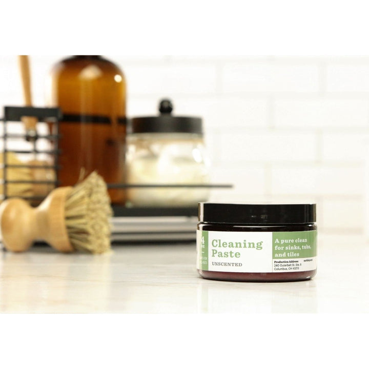 Earthley Wellness, Cleaning Paste, Eco - Friendly, Pure, Certified Organic Cleaning Agent, Septic Safe, Plant Based Cleaner, Sulfates and Phosphates Free, Tub and Sink Cleaning (4 oz, Lemon - Thyme) - The Oasis of Health