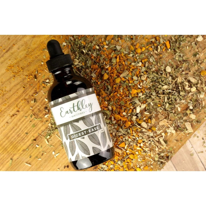 Earthley Wellness Digestive Ease, Promotes Gut Health, Relieve Overactive Gut, Boost Immune System, Alleviates Gas (2oz) - The Oasis of Health