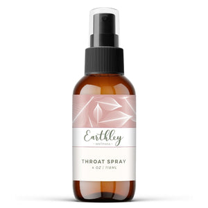 Earthley Wellness Herbal Throat Spray, Pleasant, Sweet Flavor, Naturally Cooling, No Artificial Flavors or Preservatives (4 oz) - The Oasis of Health