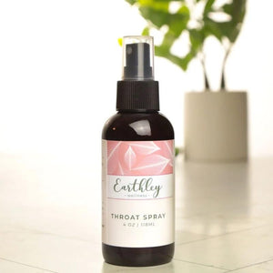 Earthley Wellness Herbal Throat Spray, Pleasant, Sweet Flavor, Naturally Cooling, No Artificial Flavors or Preservatives (4 oz) - The Oasis of Health
