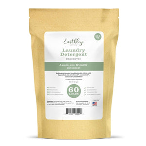 Earthley Wellness Laundry Detergent, Natural, Gentle & Effective for Sensitive Skin, Safe for Baby Clothes & Cloth Diapers, Biodegradable, Eco - Friendly, Plant - Based Cleaners (60 Loads, Unscented) - The Oasis of Health