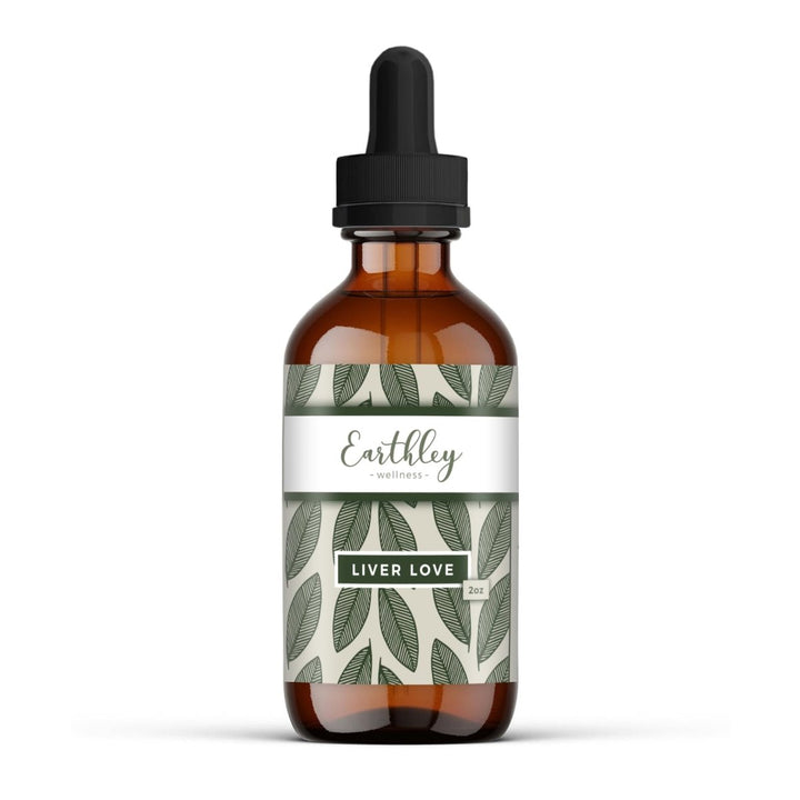 Earthley Wellness Liver Love, Herbal Tincture, Natural Liver Support, Detox Support, Turmeric Root, Dandelion Root, Peppermint Leaf, Black Pepper, 100% Organic, 2oz (Regular) - The Oasis of Health
