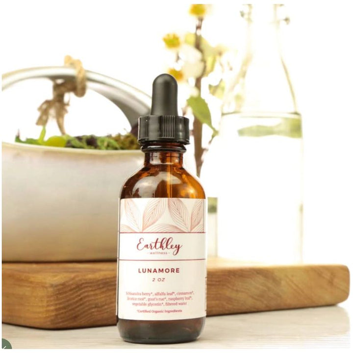 Earthley Wellness Lunamore, Natural Anti - oxodant Remedy for Women, Reduce Cramps (2oz) - The Oasis of Health