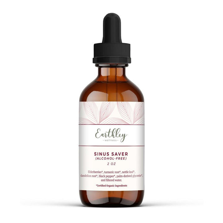Earthley Wellness Sinus Saver, Natural Remedy, Free of Allergens, Parabens, and Preservatives, Helps Boost Vitamin C (2 oz., Alcohol Free) - The Oasis of Health