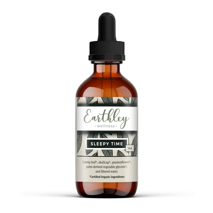 Earthley Wellness, Sleepy Time Herbal Extract, Promote Restful Sleep and Peaceful Nights, Formulated with Organic Catnip Leaf, Skullcap & Passionflower (1oz) - The Oasis of Health