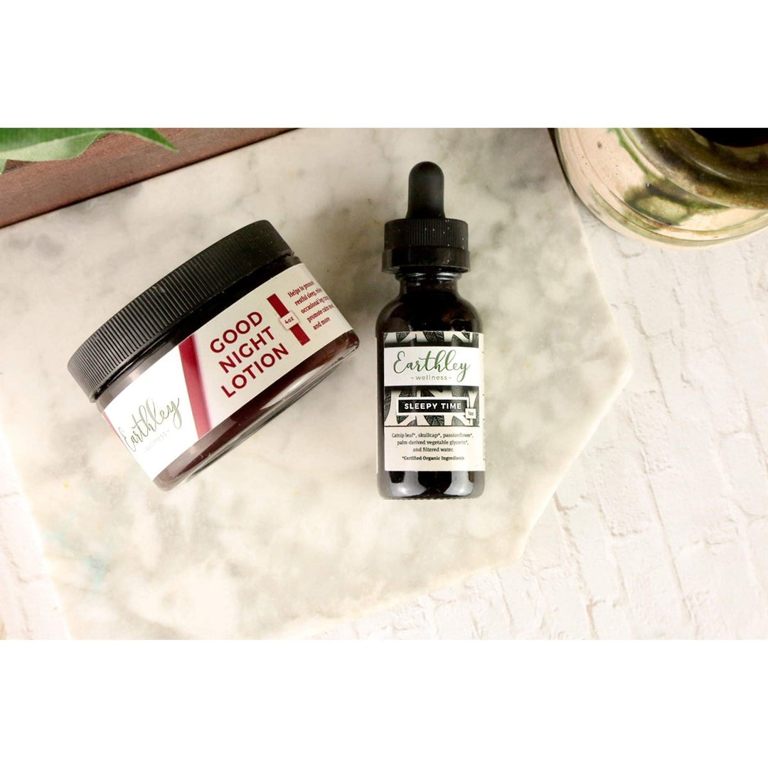 Earthley Wellness, Sleepy Time Herbal Extract, Promote Restful Sleep and Peaceful Nights, Formulated with Organic Catnip Leaf, Skullcap & Passionflower (1oz) - The Oasis of Health