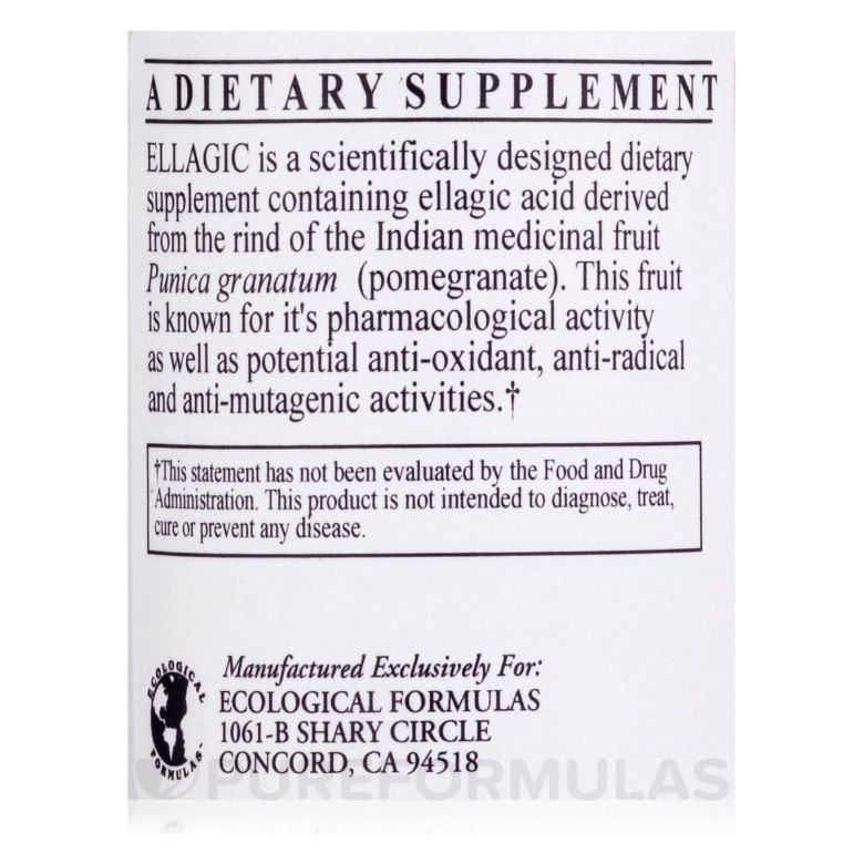 Ecological Formulas Ellagic Acid 60 Capsules - The Oasis of Health