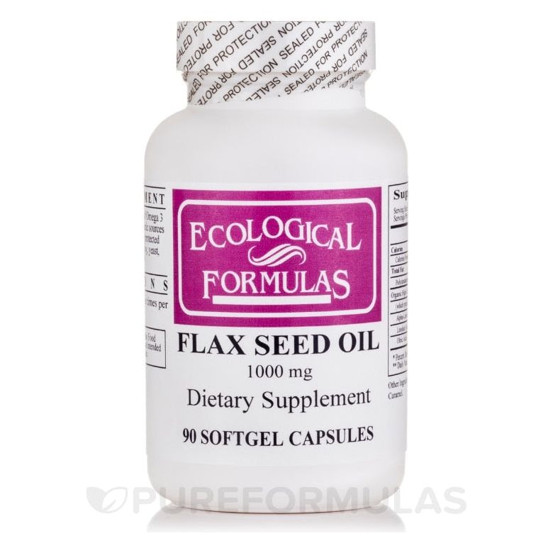 Ecological Formulas Flax Seed Oil 90 Softgels - The Oasis of Health