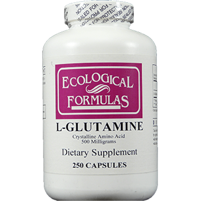Ecological Formulas L - Glutamine 500mg 250 Capsules - The Oasis of Health
