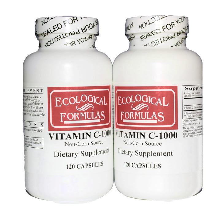 Ecological Formulas Vitamin C - 1000 From Tapioca 120 capsules - 2 pack - The Oasis of Health
