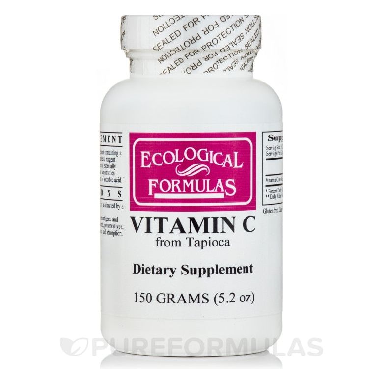 Ecological Formulas Vitamin C From Tapioca 150 Grams (2 bottles) - The Oasis of Health
