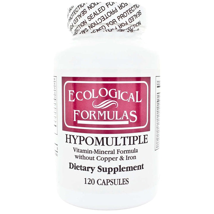 Ecological Formulations Hypomultiple Without Copper &amp; Iron 120 Capsules - The Oasis of Health