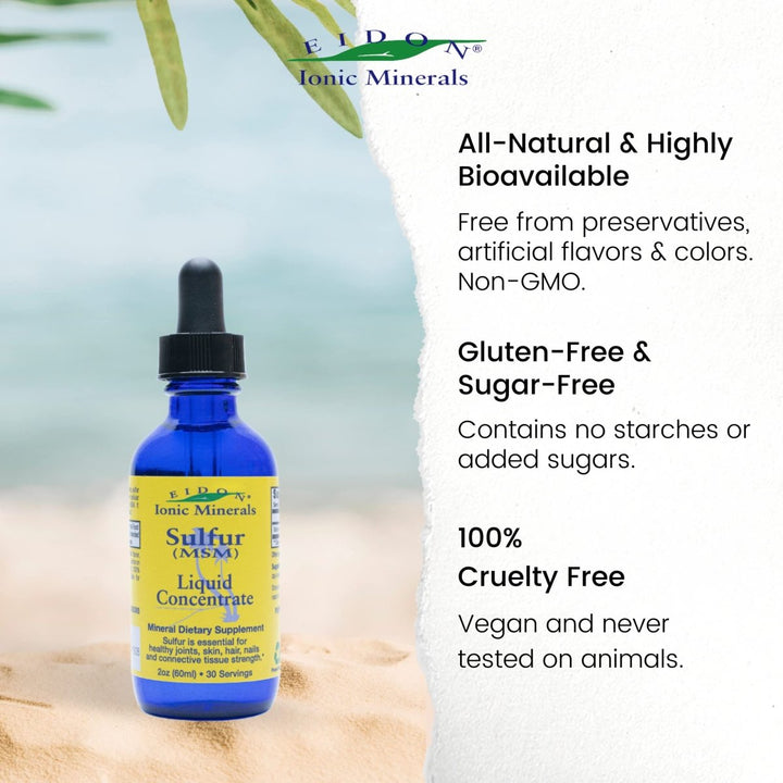 Eidon Ionic Minerals Liquid Sulfur Concentrate 2 Oz Bottle - The Oasis of Health