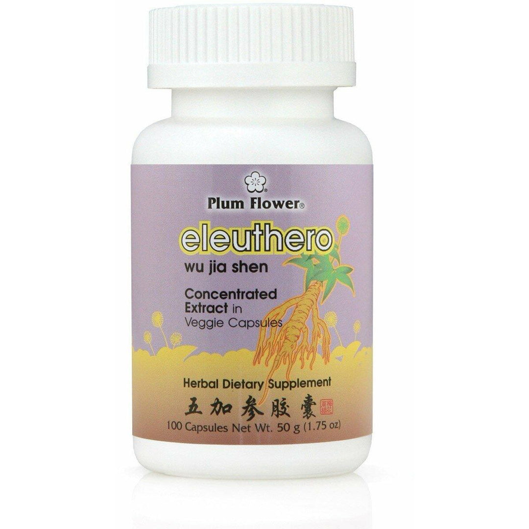 Eleuthero Root Capsules, Concentrated Extract - Wu Jia Shen, Siberian Ginseng, 100 Veggie Caps - The Oasis of Health