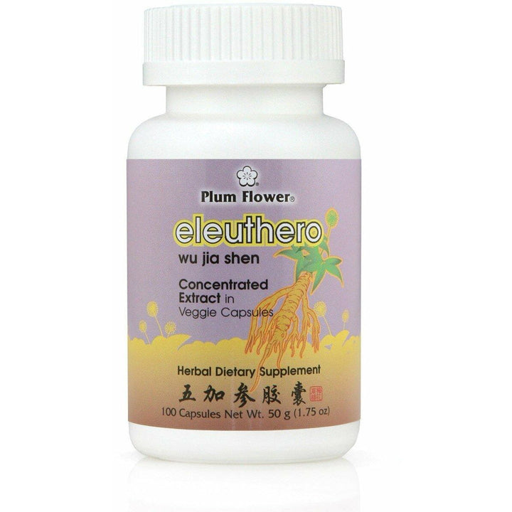 Eleuthero Root Capsules, Concentrated Extract - Wu Jia Shen, Siberian Ginseng, 100 Veggie Caps - The Oasis of Health