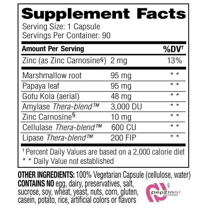 Enzyme Science Acid Calm, 90 Capsules ? for Occasional Heartburn and Indigestion ? Digestion Enzyme Supplement ? Digestive Aid ? Vegetarian Capsules - The Oasis of Health