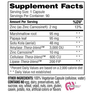 Enzyme Science Acid Calm, 90 Capsules ? for Occasional Heartburn and Indigestion ? Digestion Enzyme Supplement ? Digestive Aid ? Vegetarian Capsules - The Oasis of Health