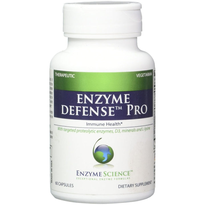 Enzyme Science Enzyme Defense Pro, 60 Capsules?Immunity Support Supplement ? Formulated with Vitamin D3, L - Lysine, Calcium, and Protease?Enzyme Digestion Support ?Immune System - The Oasis of Health