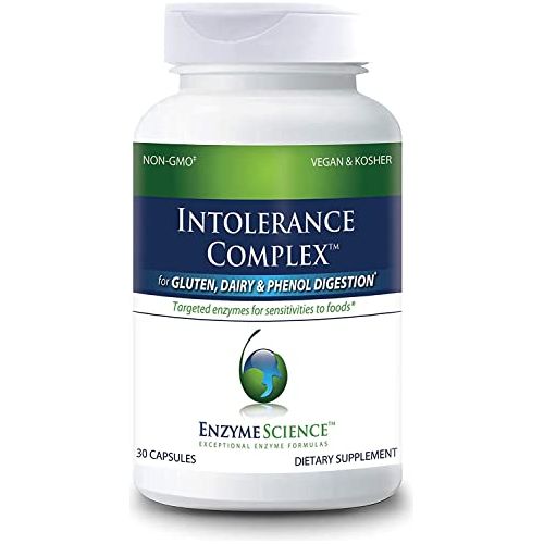 Enzyme Science Intolerance Complex, 30 Capsules Comprehensive Support for Common Digestive Sensitivities Gluten, Casein, Phenol Sensitivities, and Complex Carbohydrates Intolerance Relief - The Oasis of Health