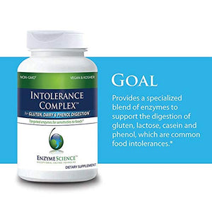 Enzyme Science Intolerance Complex, 90 Capsules Comprehensive Support for Common Digestive Sensitivities Gluten, Casein, Phenol Sensitivities, and Complex Carbohydrates Intolerance Relief - The Oasis of Health