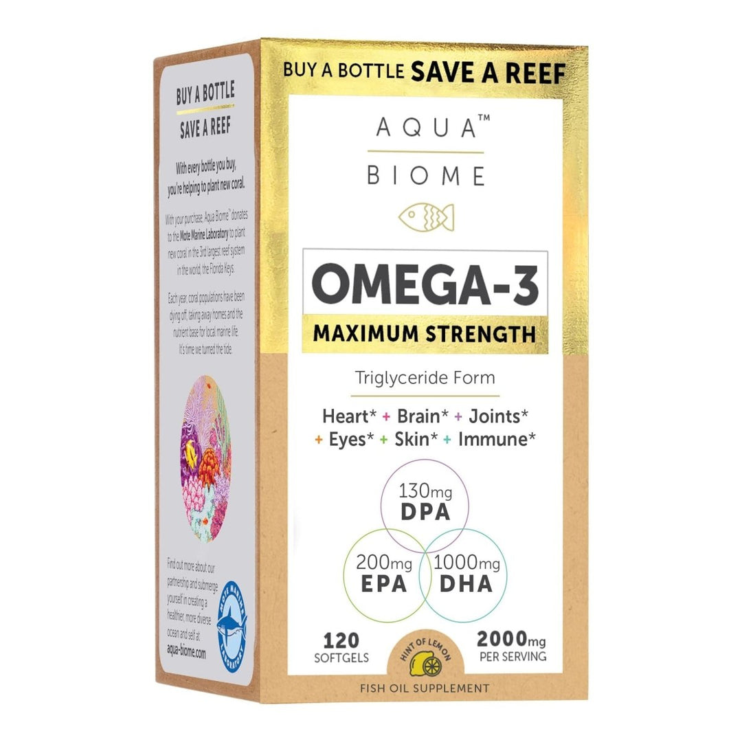 Enzymedica Aqua Biome Fish Oil, Maximum Strength, 120 Count - The Oasis of Health