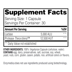 Enzymedica, DairyAssist, Digestive Enzymes for Complete Dairy Digestion & Lactose Intolerance, 30 Count - The Oasis of Health